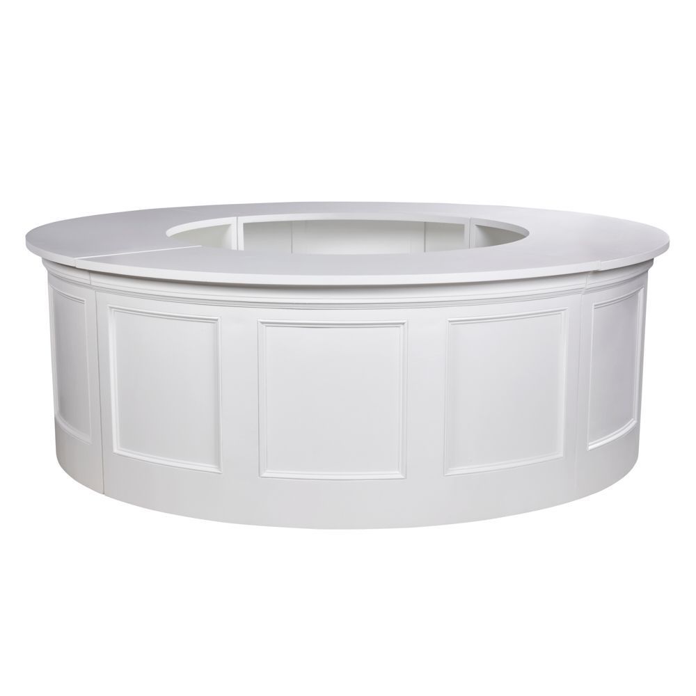 Madison White Round Bar