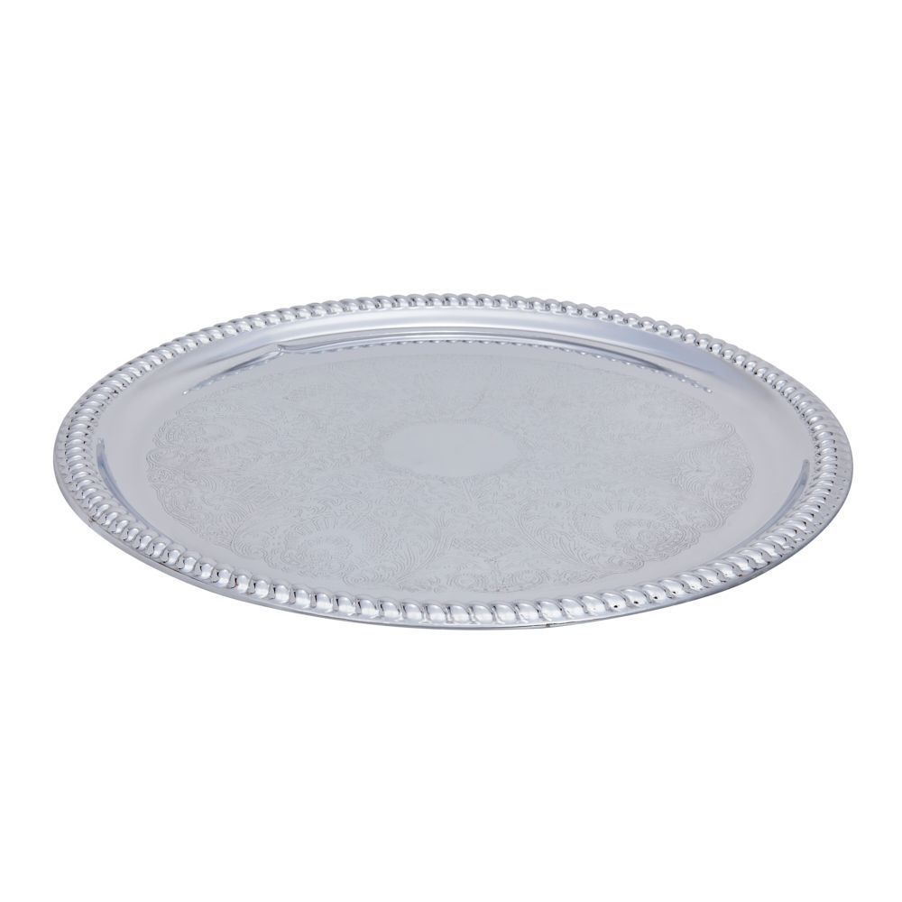 Tray Round Silver 16