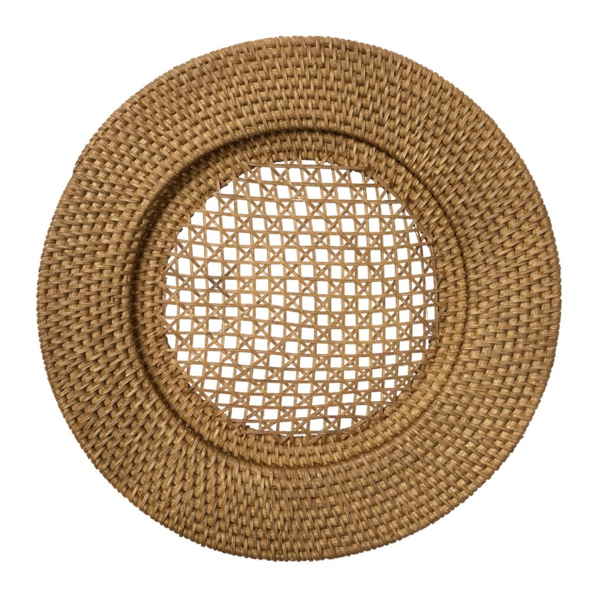 Products | Charger, Rattan Dark Walnut