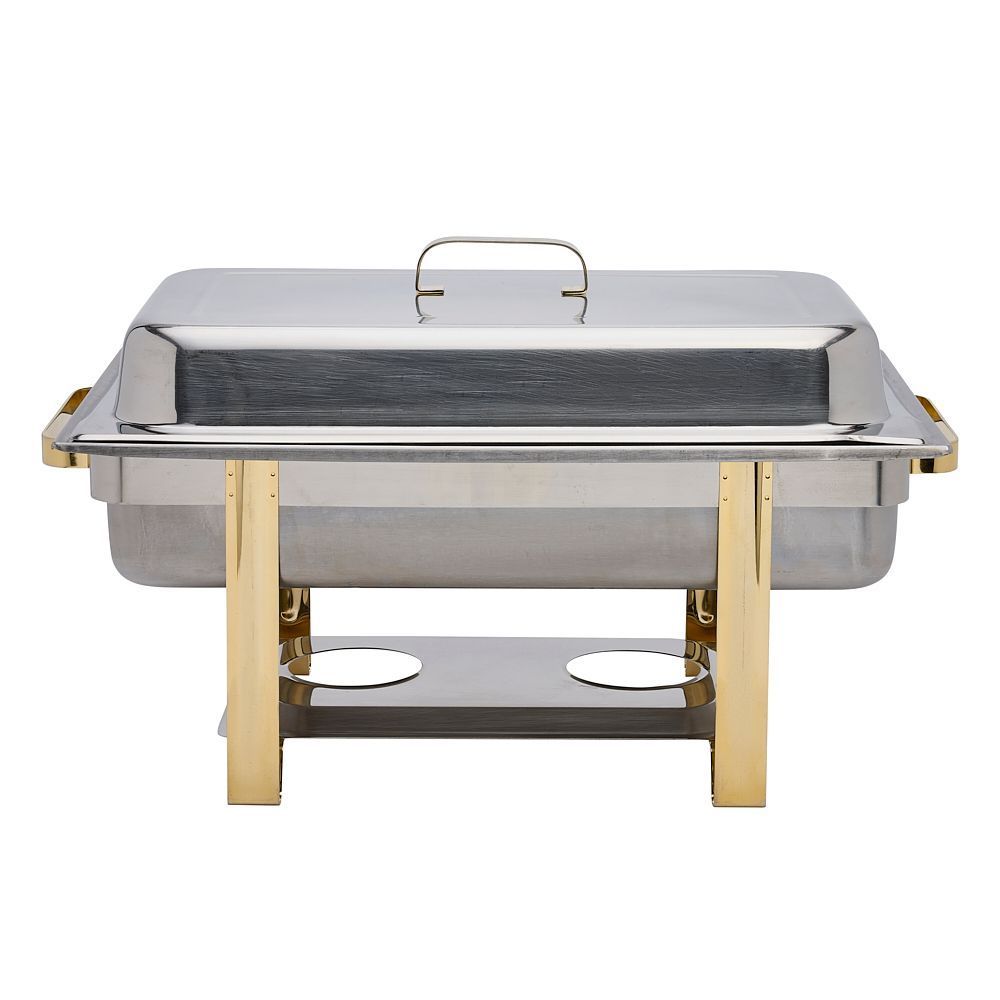 Chafer Utility With Brass Legs Rectangle (8 Qt)