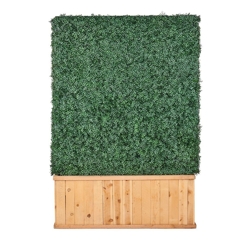 Hedge Wall Tall, Base Rustic Wood