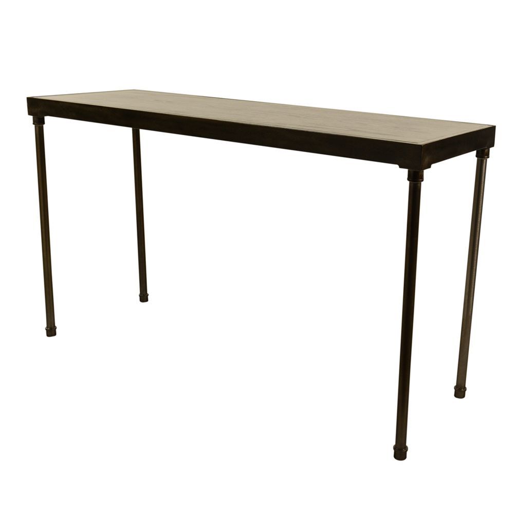 Edison Whitewash Pub Table 6'x24